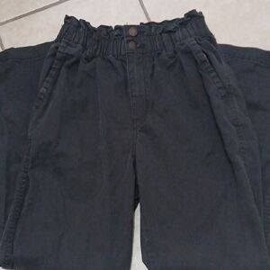 UNIVERSAL THREAD Womens Size 2 Navy Paperbag Waist Straight Leg Pants